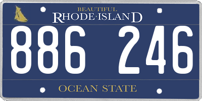RI license plate 886246