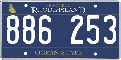 RI license plate 886253