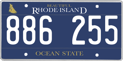 RI license plate 886255