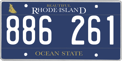 RI license plate 886261