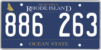 RI license plate 886263