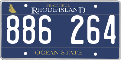 RI license plate 886264