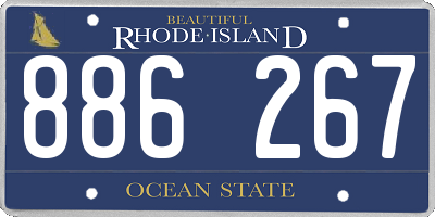 RI license plate 886267