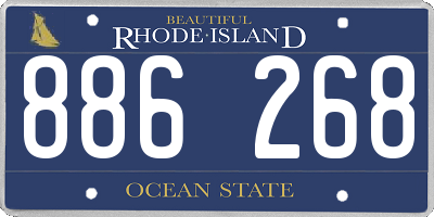 RI license plate 886268