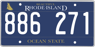 RI license plate 886271