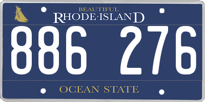 RI license plate 886276