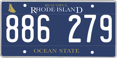 RI license plate 886279