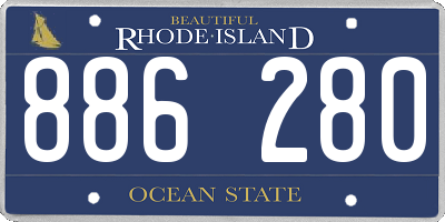 RI license plate 886280