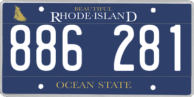 RI license plate 886281