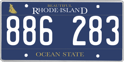 RI license plate 886283