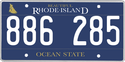 RI license plate 886285