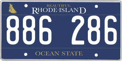 RI license plate 886286