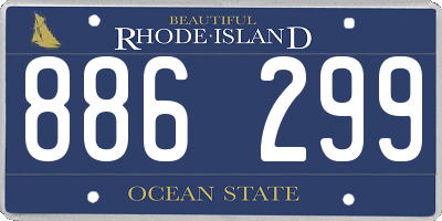 RI license plate 886299