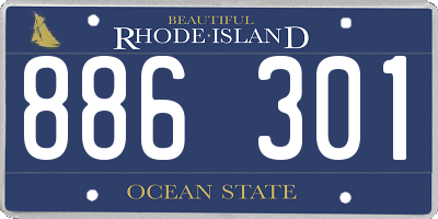 RI license plate 886301