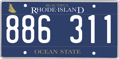 RI license plate 886311