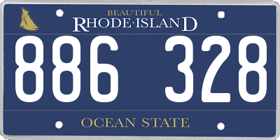 RI license plate 886328