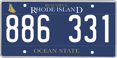 RI license plate 886331
