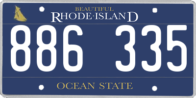 RI license plate 886335