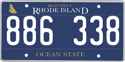 RI license plate 886338