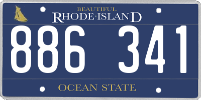 RI license plate 886341