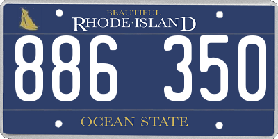 RI license plate 886350