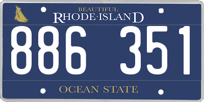 RI license plate 886351