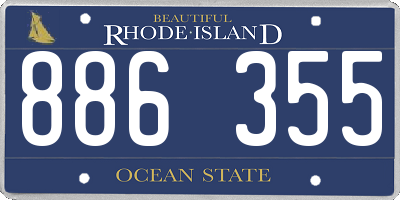RI license plate 886355