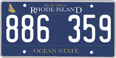 RI license plate 886359