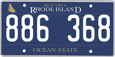 RI license plate 886368
