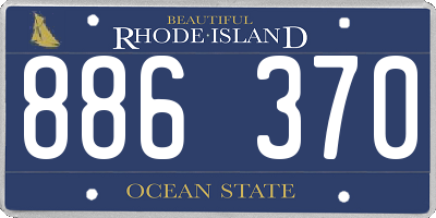RI license plate 886370