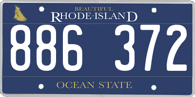 RI license plate 886372