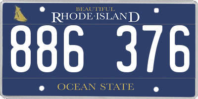 RI license plate 886376