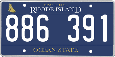 RI license plate 886391