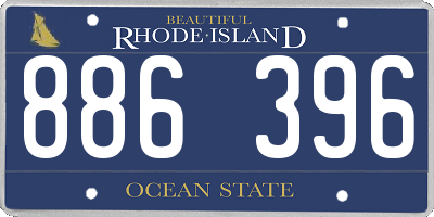 RI license plate 886396