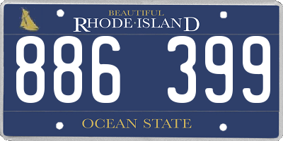 RI license plate 886399