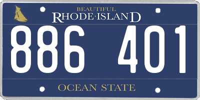RI license plate 886401