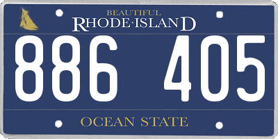 RI license plate 886405