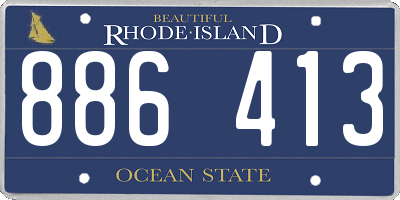 RI license plate 886413