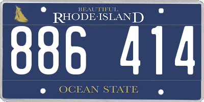 RI license plate 886414