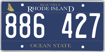 RI license plate 886427