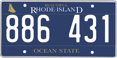 RI license plate 886431