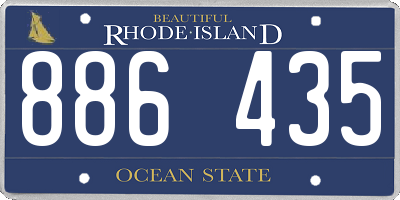 RI license plate 886435