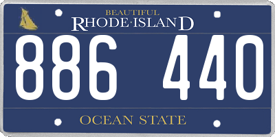 RI license plate 886440