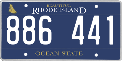 RI license plate 886441