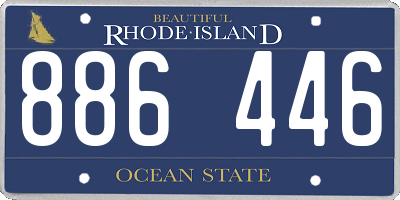 RI license plate 886446