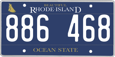 RI license plate 886468