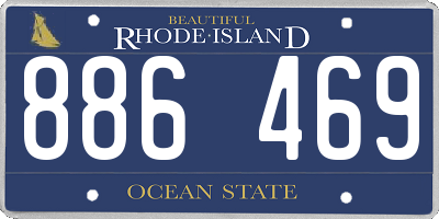 RI license plate 886469