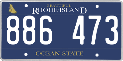 RI license plate 886473