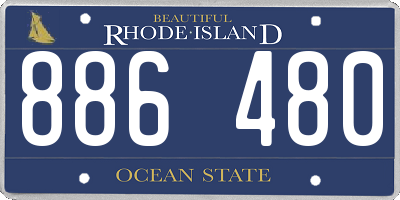 RI license plate 886480