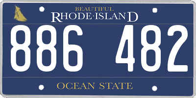 RI license plate 886482